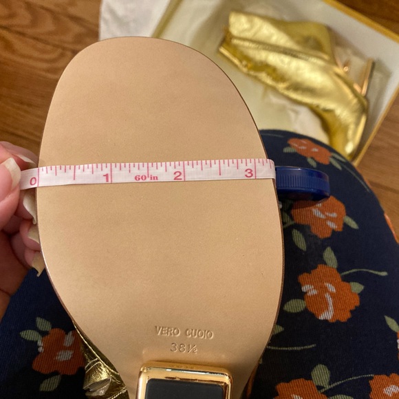 Fendi First Gold nappa leather high-heel boots Sz 38.5 NWB - Picture 5 of 7